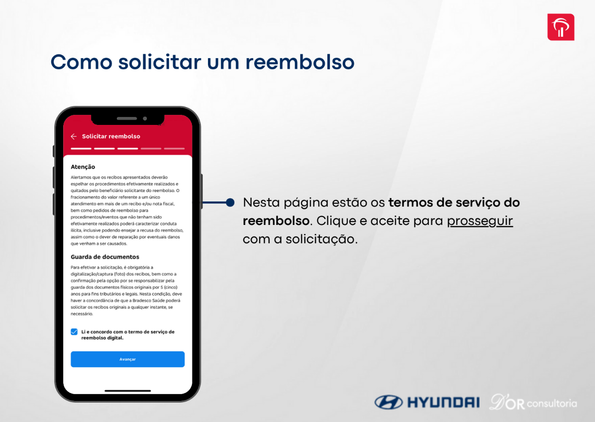 Bradesco saúde: Reembolso -2023 - Hyundai